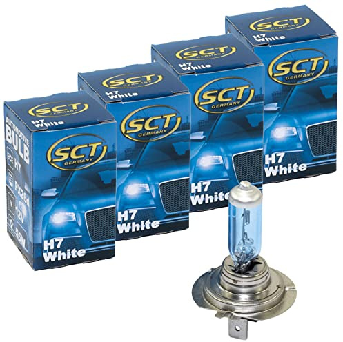 Glühbirne H7 White Plasma Xenon 12V 55W PX26d Halogen SCT Lampe Birne Glühlampe 4 Stück