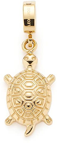 JEWELS BY LEONARDO Anhänger Clip & Mix Mora • Ketten-Anhänger aus goldfarbenem Edelstahl • kleine stilisierte Schildkröte • Clip S (3,5 mm Ø) • Schmuck Geschenk für Frauen • 022894