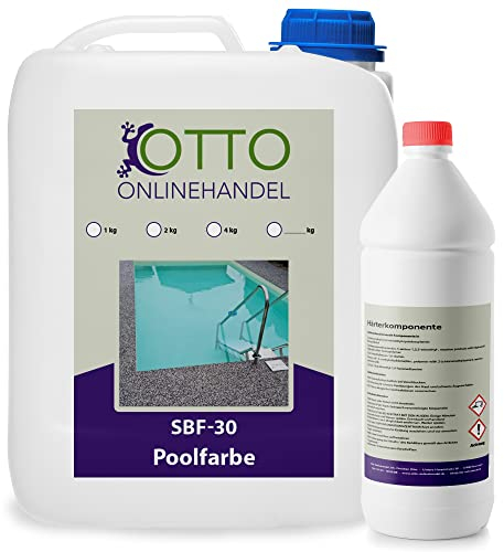 otto-online-handel SBF-30 Poolfarbe (25 m²) für Innen & Außen Swimmingpool Lack für Boden und Wände in RAL 9016 (Verkehrsweiß)