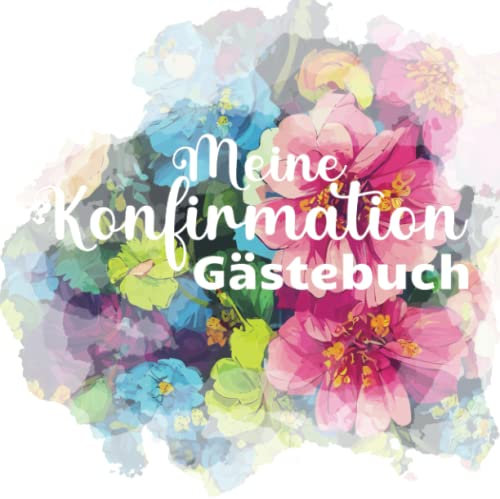 Meine Konfirmation: Einfaches Erinnerungsbuch mit jeder Menge Platz für persönliche Glückwünsche, Widmungen und Fotos | Schönes Geschenk für evangelische Jungen und Mädchen