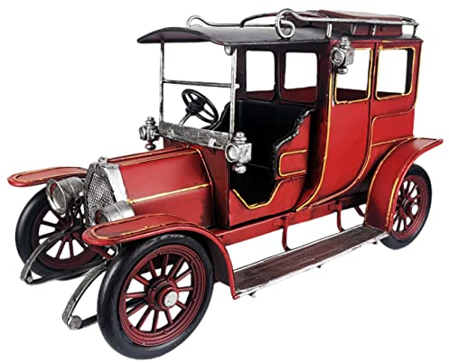 TRABEATOGA Auto-Modell, Vintage, Eisen, handbemalt, Miniatur-Automodell Oldtimer-Nachbildung, Sammlerfigur, Foto-Requisite für Heimdekoration