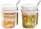 Jogoico Overnight Oats Jars 2pcs Overnight Oats Containers with Lid & Spoon, 12 oz Large Capacity Airtight Jars with Measurement Mark, Glass Mason Jars for Oatmeal Cereal Milk Fruit - White