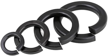 Arandela elástica abierta M2-M30 de la arandela elástica del acero al carbono 45H GB93 (Color : Svart, Size : M12(40Pcs))