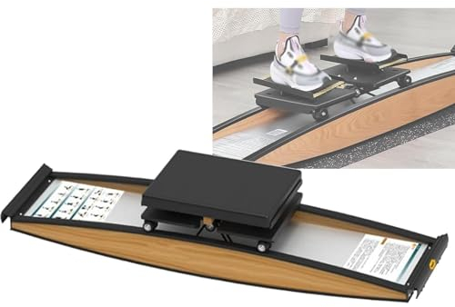 Ski-Fitnessgerät, Heimfitness-Balanceboard Mit Gehstock, Stufenlos Einstellbarer Widerstand 0-100 Kg, Kraft- Und Gleichgewichtstrainingsgeräteset, Geeignet Für Taille, Bauch Und Beine