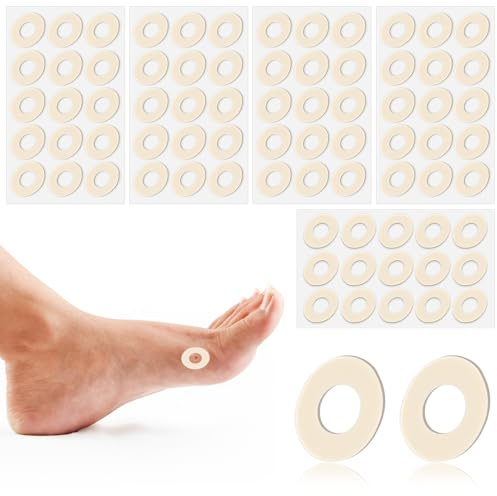 75st Hühneraugen Kissen, Hühneraugen Pads für Zehen Latexschwamm Fußpflege Kissen Selbstklebend Fußpflegekissen Hühneraugenschutz für Männer und Frauen Füße Zehen (Großes Oval)