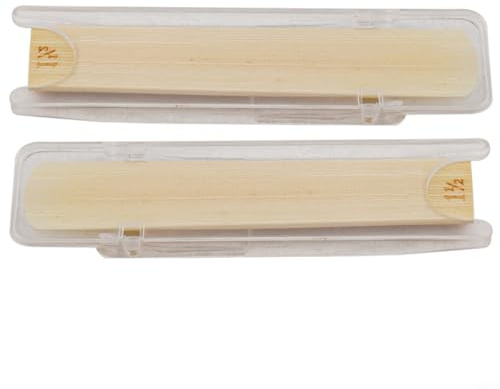 Aprilsunnyzone 10 Stück Bb Klarinettenblätter, Stärke 1/1,5/2/2,5/3/3,5 Blätter für Klarinette, dünnere Blattspitze und ungefeilter Schnitt für einfaches Spielen, traditionelle Blätter für