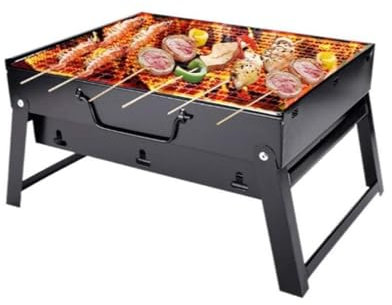 Bärbar hopfällbar kolgrill för utomhuscamping fristående mini-grill