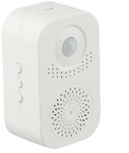 Rilevatore di movimento con allarme di ingresso, sensore di movimento campanello, per negozio/negozio/ufficio/casa, funzione vocale registrabile (20 voci/registrabile)