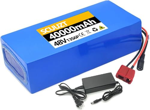 36V 48V 15AH 20Ah 30Ah 40Ah elektrische Fahrräder Wasserdichter Lithium-Ionen-Akku, integriertes BMS mit Ladegerät 36V 48V E-Bike Akkupack für 200W 500W 1000 W Motor T,36V 20AH