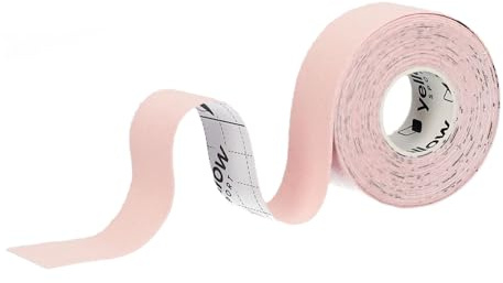 yellowSPORT Face Lifting Tape – 2,5 cm x 5 m Kinesiotape Pink – Facetape, Anti-Falten Tape für Glatte Haut & Schlupflider, Hautfreundliches Gesichtstape für Straffe Gesichtszüge
