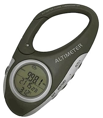ifundom Karabinerbarometer Mit Hand-höhenmesser Bergsteigerthermometer Aus Hochwertigem Material Für Wetterbedingungen in Reichweite