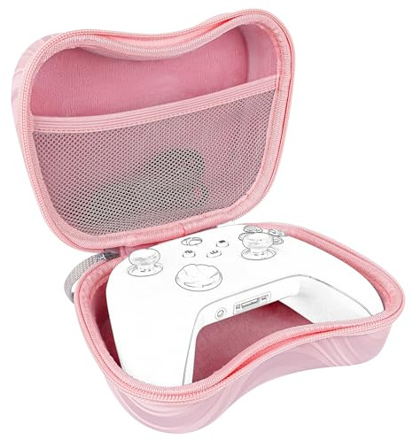 TOCCOOL Hard Travel Controller Case Compatible with Xbox One, Xbox Series X/S, Nintendo Switch Pro Wireless Controller, Portable Bag for Game Accessories (Pink)
