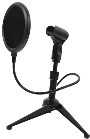 HYTROVE Blowout Screen Detachable Microphone Stand for Desktop Live Microphone Stand Mic Support Suitable for Pop Filter Desk Arm Scenarios