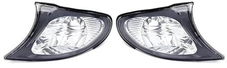Intermitentes Dinámicos Para BMW Serie 3 E46 4 Puertas 318i 320i 325i 330i 63137165859 63137165860 Luz Señal Giro Automática Lámpara Esquina Delantera Izquierda Derecha(Clear-a pair)