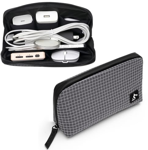 SIMTOP Organisateur de câbles, Pochette Voyage compacte Noirs