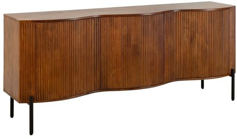 Sideboard GRANDEUR - 180cm - schwarz braun - Mangoholz Metall mit Stauraum