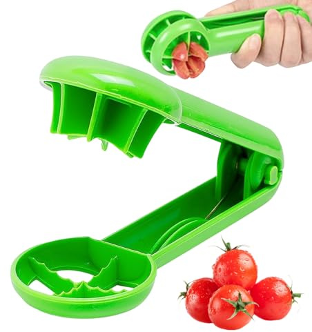Druvskärare – druvskärare av rostfritt stål | fruktskärare, fjärdedels körsbärstomatskärare, fruktverktyg, köksskärare för fruktsallad, lunchtillbehör, kökshjälp