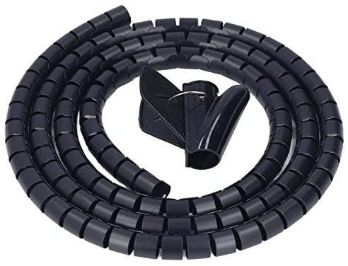 Riuulity Supporti da Soffitto per TV a Parete, Avvolgicavo a Spirale, per Organizzatore di Cavi, per Tubo Flessibile (1,5 m/4,9 piedi)