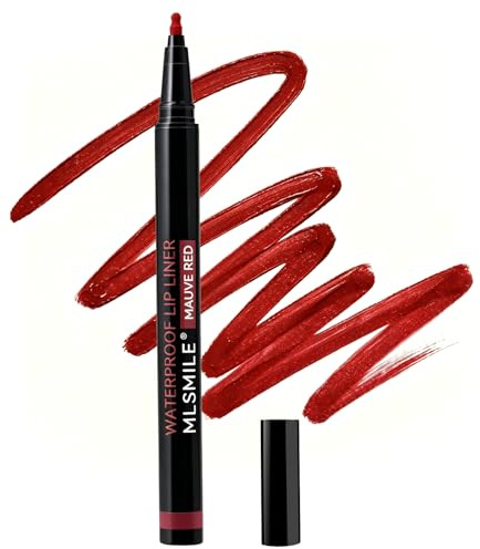 BUTBU Läpliner, vattentät läppengelpenna Lip Stain Markör, för fulla och fylliga läppar, högpigmenterad, överföringsbeständig, långvarig läppkonturpenna med matt finish, för alla hudtyper #02