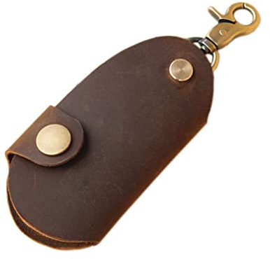 Upgrade Handmade High Quality Snap Closure Leather Car Door Multifunction Key Case