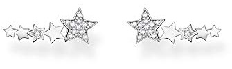 Thomas Sabo Pendientes de plata de ley 925 para mujer, diseño de estrellas