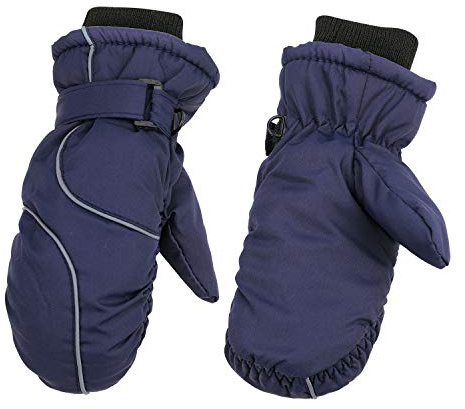 HKSICHENGKEJIUK Kids Ski Mittens Waterproof Snow Gloves Child Winter Thermal Snowboard Mittens Warm Fleece Lined Gloves for Outdoor Skiing Snowboarding Toddler Girls Boys Age 3-6 Years Old