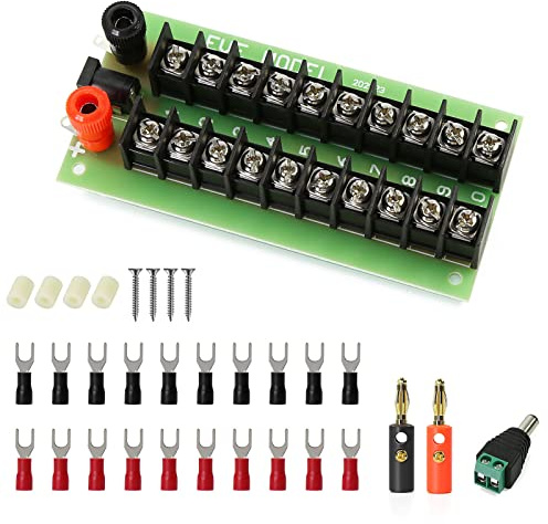 Evemodel 1Set Stromverteiler 3 Eingänge 20 Ausgängefür DC AC Spannung Power Distribution Board