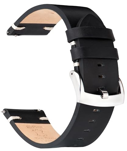 OTTOODY Leder Uhrenarmbänder 18mm 20mm 22mm Armband, Schnellverschluss Hochwertige Vintage Leder Uhrenarmband für Herren und Damen, Eleganten Ersatz Leder Armband für Uhr und Smartwatch