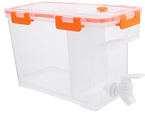 VINTORKY Getränkespender Kunststoff 3,5l Mit Zapfhahn Kühlschrank Saftspender Großer Wasserspeichereimer Tropffrei