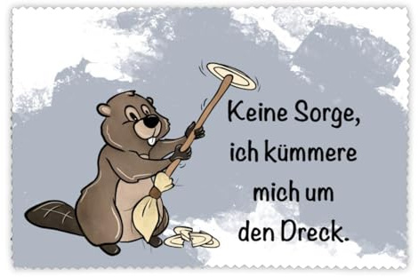 Brillenputztuch Biber//Brillenputztuch lustig//Brillenputztuch mit Spruch