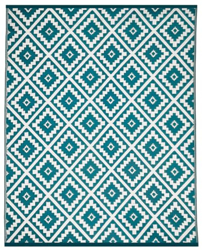 IDMarket Bahamas - Alfombra exterior (270 x 370 cm), color azul