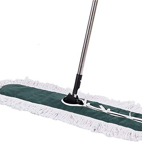Trapeador de Piso de algodón de Clase Industrial |Seco para atraer Suciedad, Polvo o Limpieza de Pisos de Madera, Oficina, Cuidado del Garaje, Altura del Poste telescópico To Pursue Happiness