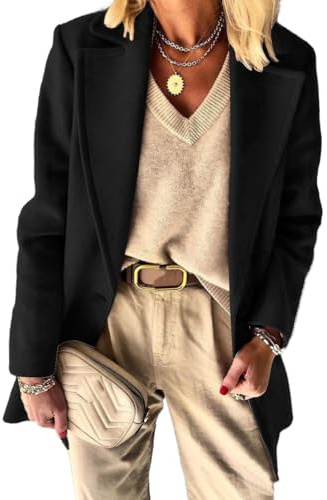 IDEALSANXUN Damen-Blazer aus Wolle, für Herbst und Winter, Erbsenmantel, Business-Arbeitsanzug