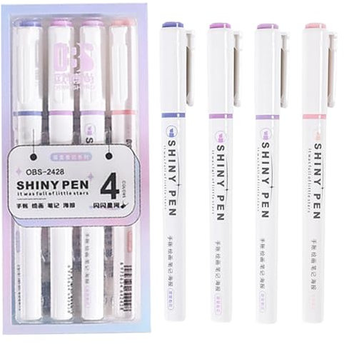 Glitzer Textmarker - Glitzernde vielseitige Marker mit Schnelltrocknender, Glitzer Textmarker mit Schnelltrocknung für Zeichnungen, Mädchen, Tagebücher, Kalender, Notizen, Studenten, Poster, Kinder