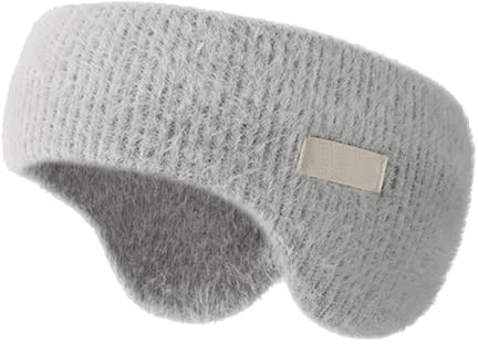 Bandeau anti-bruit pour dormir – Cache-oreilles en tricot épais avec réduction du bruit et doublure en polaire pour le cyclisme et le sommeil