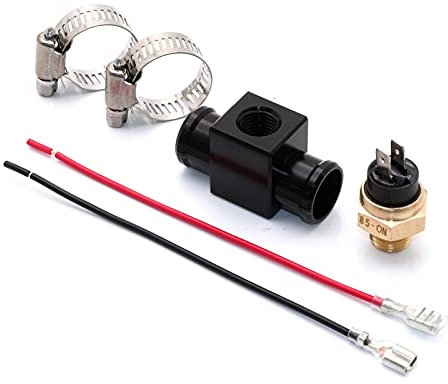 EUETVEXERK Interruttore termico Ventola del radiatore Compatibile con Moto 125-530 EXC XC XCF EXCF SX SXF XCW Compatibile con Ventilador Compatibile con Yamaha Compatibile con Kawasaki radiatore(Noir)