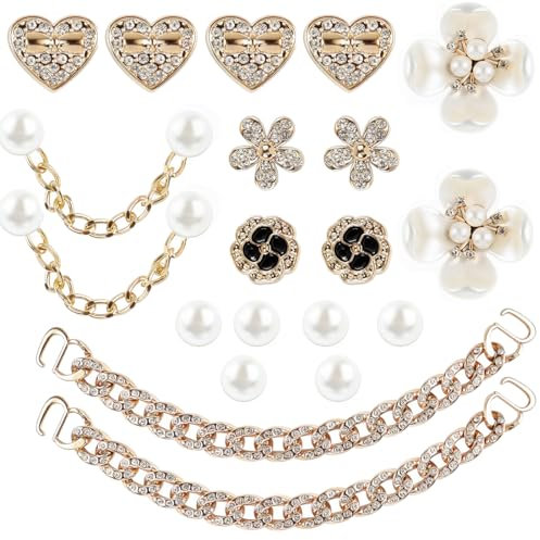 OHREN Crocs Charms Bling Fleurs de cristal - 20 pièces Crocs Jibbitz Accessoires Femme Enfant Décoration