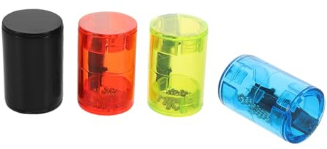 Garneck 4 Pezzi Shaker per Dita per Chitarra e Banjo, Strumento a Percussione in Plastica, Suono Nitido, Portatile per Performance Musicali