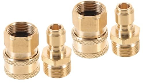 Luxshiny 2pairs Quick Release Hose Connector for Garden Hose and Pressure Washer and Leak Efficient Water