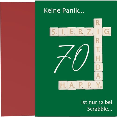 the lazy panda card company Geburtstagskarte 70 – Lustige Karte mit witzigem Spruch zum runden Geburtstag