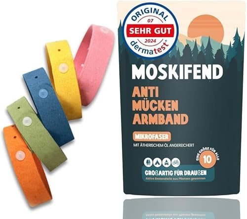Mückenschutz Armband - Moskito Insektenschutz (Urlaub must haves (10x Armband)