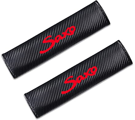 SDUEYZS 2 Pièces Rembourrage de Ceinture de Sécurité, pour Citroën Saxo Protege Ceinture Voiture Ceinture Confortable IntéRieur Accessoires,Red