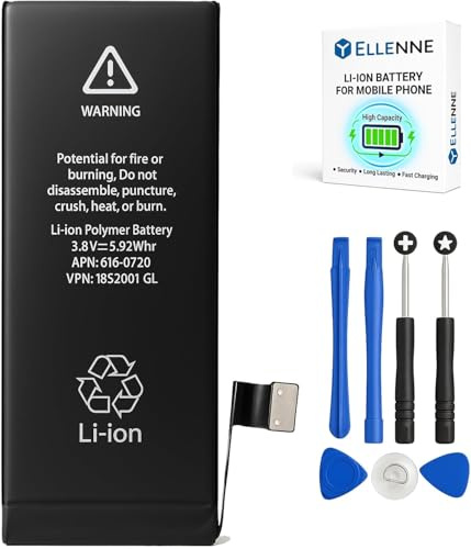 ELLENNE - Batterie pour Apple iPhone 5C 1510mAh avec kit tournevis inclus