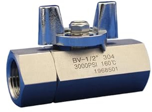 Stainless Steel High Pressure Ball Valve 3000psi 1/4 3/8 1/2 3/4 Paint Resistant Suitable for Spraying Industry(3/8 Inch)