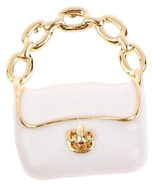 Pegciuho Mini Borsetta in 1:12 per Case delle Bambole, Mini Borsetta, Accessorio per Casa delle Bambole per Giochi di Ruolo, Oggetto di Scena per Foto, Bianco
