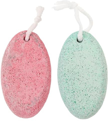 BETOOKY Pomice per Piedi Vulcanica 2 Pezzi con Scatola di Conservazione, Pietra Esfoliante Doppia Faccia per Rimuovere Pelle Dura e Calli, Cura dei Piedi Colore Casuale