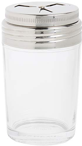 Norpro Shaker Cup Glass Adjustable Pizzeria Style Pepper/Salt/Cheese/Spice 5.25