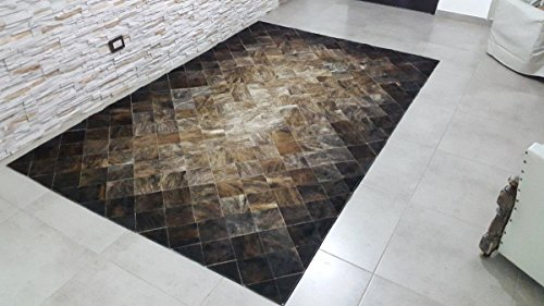 Vip-leather NEU KUHFELL Patchwork Teppich Cod 420 (240 cm x 300 cm)