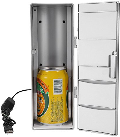 Mini frigo per bevande ideale per lattine di ristoro Si applica all'interfaccia USB Frigorifero portatile Collegalo a casa / in auto / in ufficio Doppia funzione: fresco e caldo, goditi l'estate e l'i