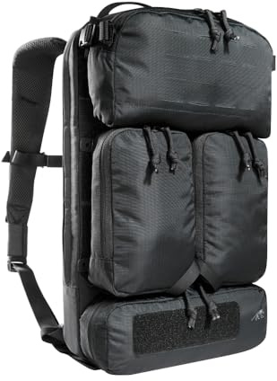 Tasmanian Tiger TT Modular Gunners Pack 14L - Leichter, taktischer Militär-Rucksack anbringbar am Plattenträger, Molle-Kompatibel mit abnehmbaren Pouches und Magazin-Taschen, Black